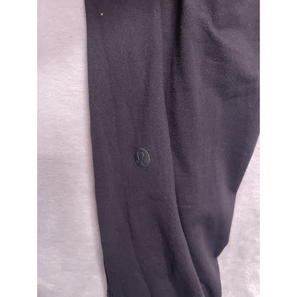 Lululemon Womens 8 Black Joggers Track Pants Tapered Drawstring Gym Workout - Picture 7 of 9